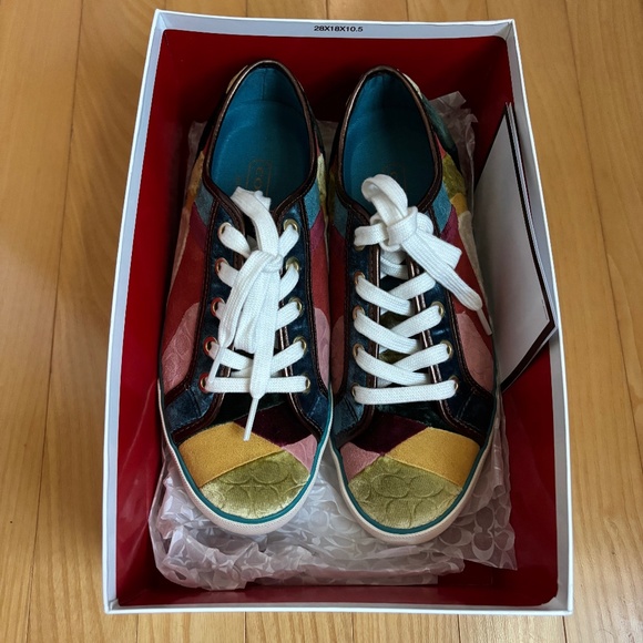 Coach Multi-pattern Sneakers, Size 6 - Picture 2 of 4